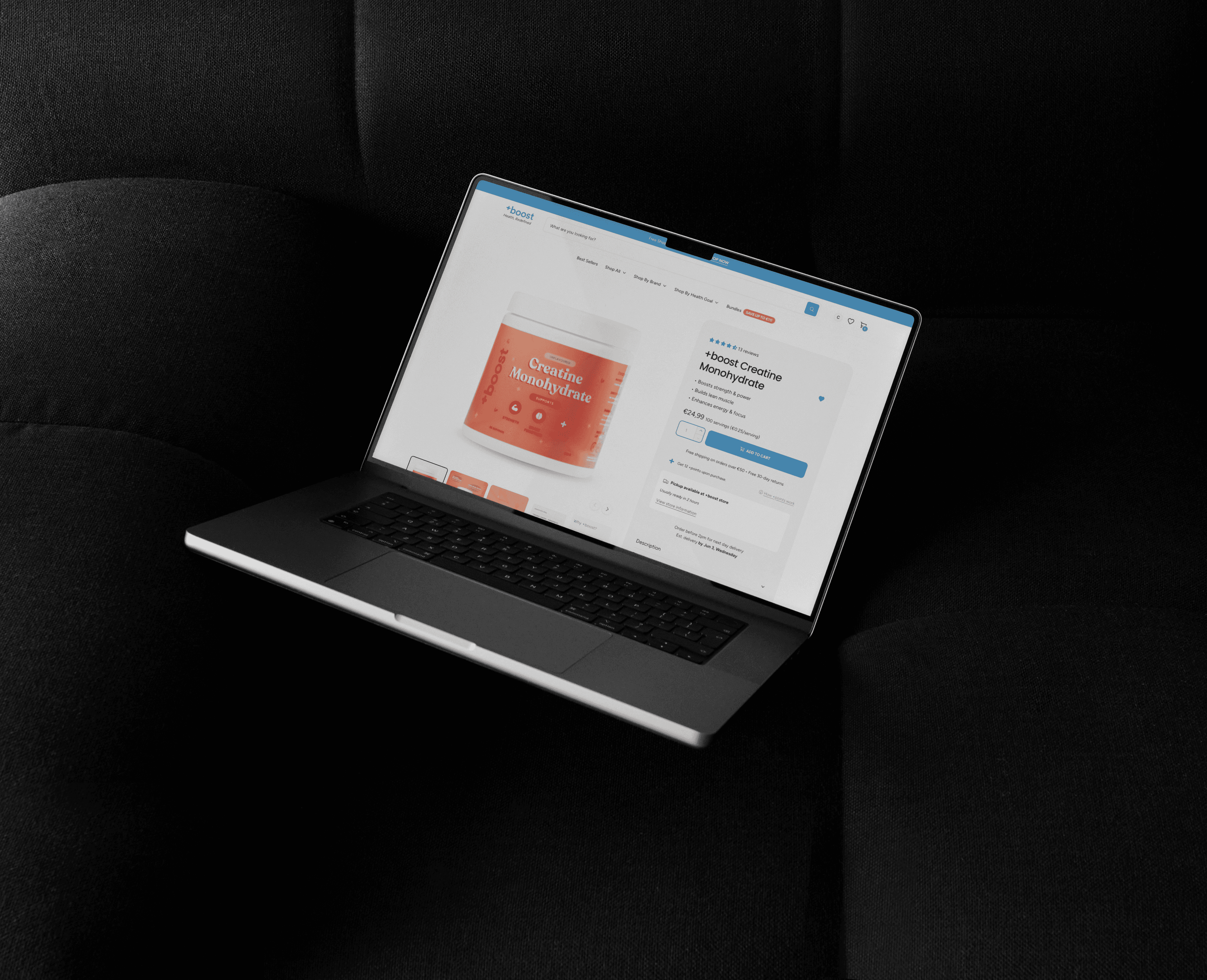 Boost new website on macbook.